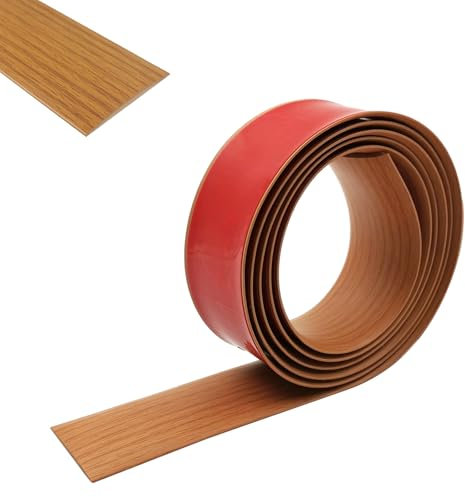 Übergangsprofil Selbstklebend, 1,5m x 4cm Bodenübergangsleisten, Bodenbeläge, PVC Fußbodenleiste, Glatte Übergangsschienenprofile, Geeignet für Fliesen, Holzböden und Bodenbeläge, Gelbe Holzmaserung