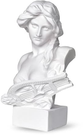 Estatua de busto de afrodita blanca de 6 pulgadas de alto, mitología griega clásica, escultura romana de la diosa Venus, estantes decoración estética renacentista para estatuas pequeñas, decoración de