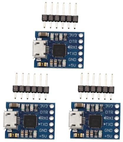 Heevhas CP2102 Micro USB vers Module série TTL UART Carte de conversion série Adaptateur de conversion série 6 broches Téléchargeur STC (3 pièces)