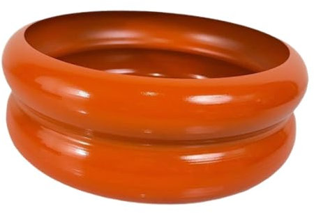 LOVIVER Pot de Plantes à Large Bouche, Pot de Fleurs, Vase décoratif, Seau de bénédiction, Vase à Bulles, jardinière pour Chambre à Coucher, Salon, entrée, Orange