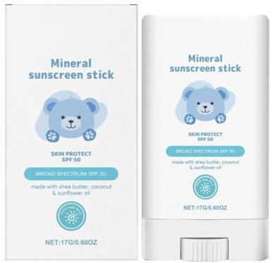 Kids Sensitiv Schutz Sonnenmilch LSF 50, Sonnenschutz-Stick für das Gesicht, Feuchtigkeitsspendend, Nicht Fettend Sonnenschutz. (1)