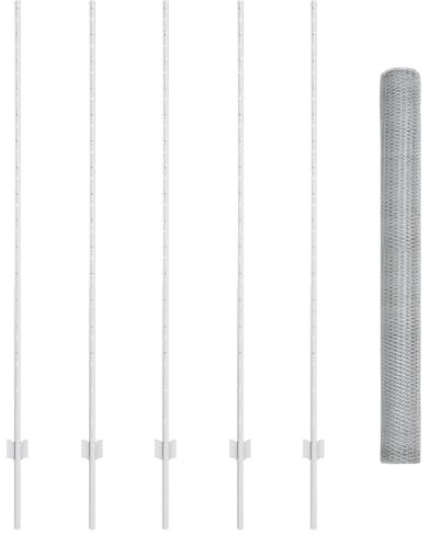 vidaXL Zaunpfosten 10 Stück U-Channel 160 cm verzinkter Stahl