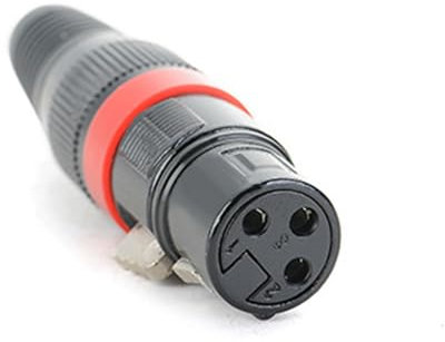 Prises femelles XLR 3 broches avec boîtier en métal pour la transmission de signaux sonores dans les systèmes sonores