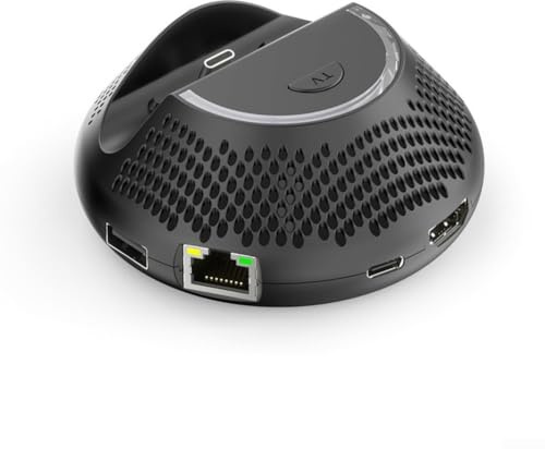 Compact Gaming Dock Station, RGB Luce 4K HD Display Supporto Ventola di Raffreddamento Sistema Porte USB Interfaccia di Rete Per Nintendo Switch Nero