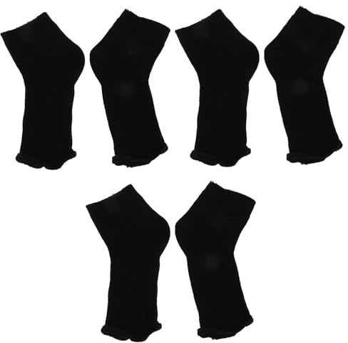 Operitacx 3 Paare Schwarze UV Schutz Fußmaske für Maniküre mit Universeller Passform und Flachem Munddesign aus Stoff für Gel Nagelhärtung und Pediküre