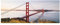 Bilderwelten Top Städte Glasbilder Wandbild Foto 30 x 80 cm, Golden Gate Bridge San Francisco