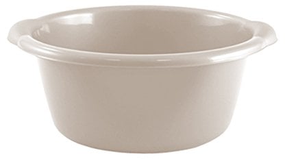 Taupe Plastic 32cm Circular Round Cleaning Washing up Bowl Basin