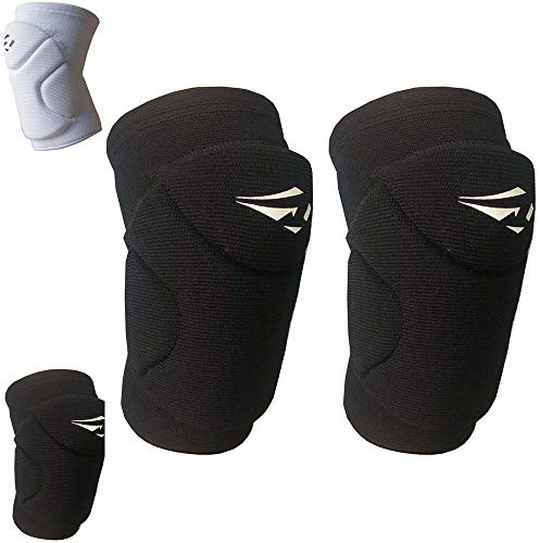 Rawxy Volleyball-Knieschoner mit hoher stoßdämpfender Kissen, für Erwachsene, Jugendliche, Männer und Frauen, Jungen, Mädchen, Geschenk (schwarz, mittel und groß)