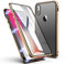 ZHIKE iPhone XS Max Case, Magnetic Adsorption Front and Back Tempered Glass Full Screen Cover Flip One Piece Design for Apple iPhone XS Max (Gold)