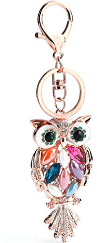 Canarea Schlüsselanhänger Taschenanhänger Strass Keychain Elegant Eule Metall Auto-Anhänger Schlüsselring Tasche anhänger Keychain