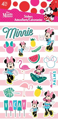 Minnie Mouse Tropical – Standard Aufkleber – 4 Blatt