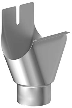 Dachrinne Aluminium NW 80mm Länge 2 Meter (Ablaufstutzen DN60 auf NW80 Aluminium)