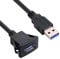 cablecc Cavo di prolunga impermeabile USB 3.0 da 1 m, per cruscotto auto, cavo AUX (singola USB 3.0)