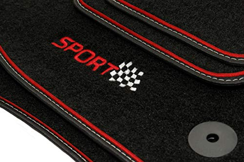 Sport Velour Fußmatten Satz für Seat Arona (ab 2017) / Ibiza V (ab 2017) - 4-teilig - Passgenau
