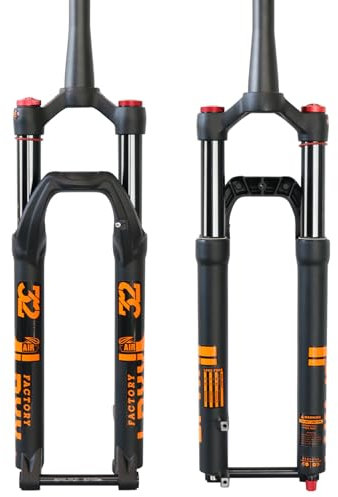ZTZ [EU Stock MTB-Gabeln Mountainbike-Federgabel 27,5 29 Zoll Steckachse 15 mm MTB-Luftfedergabel, Federweg 140 mm Zugstufeneinstellung 28,6 mm konisches Rohr Manueller Lockout, Schwarz, 27,5