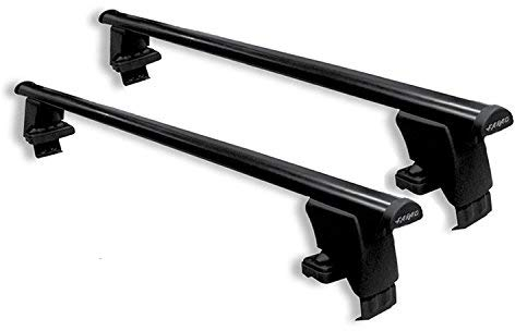 Dachträger Farad BS + IRON2 kompatibel mit VW Golf 7 von 2012 bis 2019 (5 Türen), Stahl-Dachträger ohne Dachreling