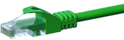 Danicom CAT 5e Netzwerkkabel U/UTP - 20 m - Grün - CCA | POE, Ethernet, LAN, Patchkabel, Datenkabel, RJ45 - für Serverschränke, Switches, Router, Modems!