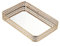 BSTKEY 30x20cm Vanity Mirror Tray Jewelry Trinket Tray, Decorative Tray for Cosmetic Makeup Dresser Bathroom Bedroom Countertop Organizer (Gold)