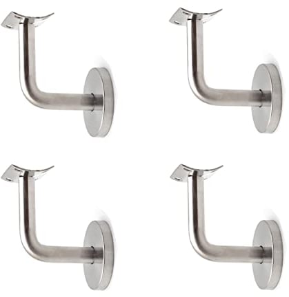 4 Stück Handlaufhalter, Edelstahl Handlaufträger, Handlauf Wandhalter, für Gebäudesicherheitsschutz für Treppenhäuser, Flure, Bäder etc(Silber)…