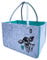 camolo Filztasche Große Einkaufstasche 40x27x27cm Aufbewahrungstasche Kaminholztasche Filz Tasche Shopping-Bag Mit Tragegriff (COW Türkis)