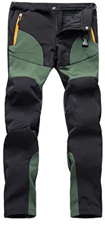 SoonerQuicker MTB Hose Lang Zweifarbig Herren Rvrc Hosen mit Taschen Downhill Slim Fit Outdoorhose Wind- und wasserdichte Wanderhose Herren Gefüttert Cargohose Männer Schnell Trocknende