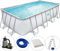 Frame Pool Aufstellpool hellgrau rechteckig 549 x 274 x 132cm Pool-Set Supplied by LiGaLo GmbH
