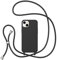 ZTOFERA Crossbody Lanyard Case for iPhone 13 (6.1), Liquid Silicone Protective Phone Case with Strap Adjustable Neck Cord Necklace Soft Cover, Black