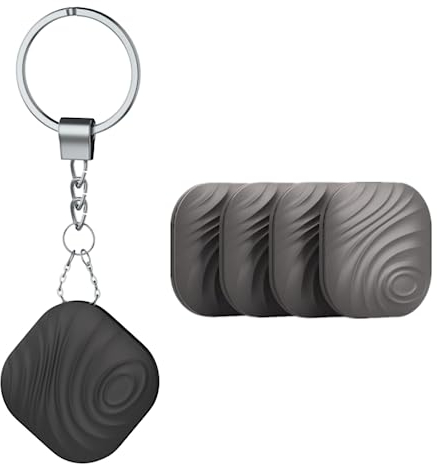 Nutale Localisateur D'objets de Clé Portefeuilles, Key Finder Anti-Perte Téléphone Chercheur Alarme Trouve-clés, avec Porte Clés Localisateur et Traqueur Sonore pour Retrouver Clés (4PCS)