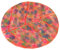 GURU SHOP Filz Stuhlauflage, Boho Sitzkissen, Handgefertigts Rundes Stuhlkissen - Orange/bunt, Wolle, 1x35x35 cm