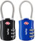 Diyife 2 PCS Serrures à Bagages TSA, Cadenas de sécurité à 3 Chiffres, Cadenas à Combinaison, Code de Verrouillage pour Les valises de Voyage Valise Sac de Bagages - Noir, Bleu