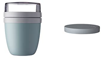 Mepal - Lunchpot Switch Ellipse - mach aus deinem Lunchpot einen Snackpot - Praktischer Müslibecher - Geeignet für Tiefkühler, Mikrowelle & Spülmachine - Nordic Green