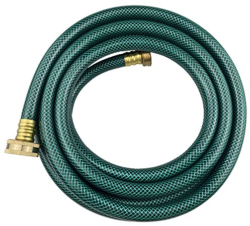 Darnassus PVC-Gartenschlauch, 1,27 cm, grün, strapazierfähig, Wasserschlauch mit massiven Messingbeschlägen, kein Auslaufen, flexibel, Flexschlauch für draußen, Rasen, Terrasse (3,8 m, grün)
