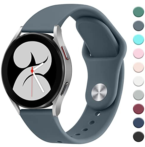 Amzpas Armband für Samsung Galaxy Watch 6/5/4/5 Pro/4 Classic, 20mm Neues Silikon Ersatzarmband für Active 2 - Kompatibel Mit 40mm 44mm 45mm 42mm 46mm Modellen