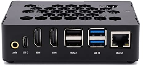 KKSB Rock 5B Gehäuse mit Kühlkörper – Schwarzes Aluminiumgehäuse