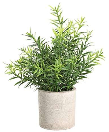 EGLO LIVING Kunstpflanze Chitose, künstliche Zimmerpflanze im Topf, naturgetreue Deko Pflanze für Wohnzimmer, Kunstblume aus Kunststoff in Grün und Paper Pulp in Braun, 22 cm