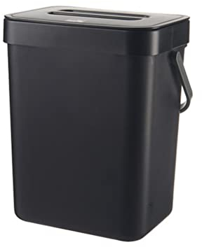 Cubo de Basura Pequeño para Cocina - Contenedor Sellado de 3 L Con Tapa para Colgar - Compostador (b)