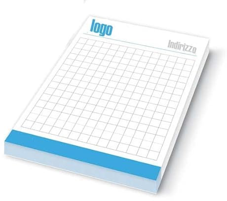 Blocchi intestati personalizzati formato A5. Block Notes ideali per medici e veterinari. Personalizzabili con logo, recapiti ecc. 10 Blocchi, 50 fogli per blocco. blocchi gommati in testa