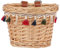 AVASTA Wicker Kids Bike Basket für 12, 14, 16 Mädchen & Jungen Fahrräder, Roller, Dreirad, kommen mit Lederriemen, mit Quasten verziert, Größe XS, Honig gelb