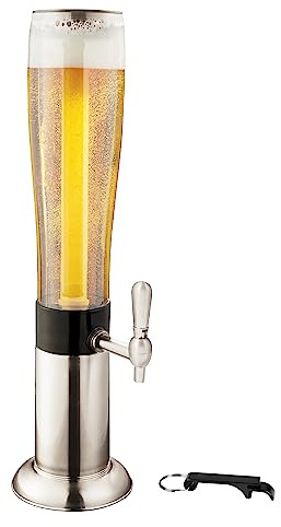 Hammer + Axe Beverage Dispenser – 88 oz Party Drink Dispenser with Ice Tube & Tap| Drink Fountain for Beer, Water, Iced Tea| Mimosa Tower| Margarita Tower| BBQ & Tailgate Essential| Home Bar Accessory