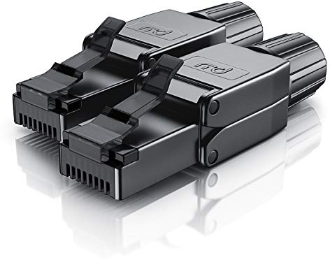 Primewire - 2X connettori RJ45 a crimpare Cat 8 - Connessione Senza Attrezzi - 40 GBit/s 2000 MHz Ethernet - Connettore a crimpare in Metallo - Retrocompatibile Cat 6 Cat 7