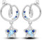 NARMO 925 Sterling Silber Ohrstecker für Frauen Mädchen Blue Star Dangle Drop Ohrstecker