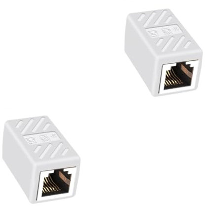 BESTonZON 10stücke Ethernet Kupplung Geschirmt Weiblich Zu Weiblich Für Kabelverlängerung Weiß Korrosionsbeständige Kontakte Einfache Verbindung