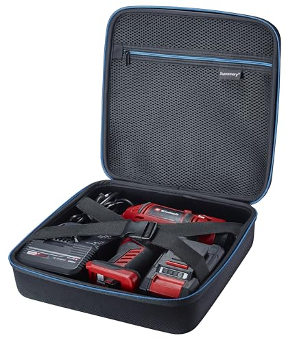 Supremery Bag Compatible with Einhell Battery Car Compressor CE-CC and Air Pump CE-AP 18 Li-Solo + Battery and Charger Power X-Change - Robust Storage Bag, Shockproof, Water Resistant