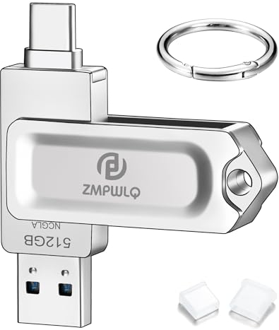 USB Stick für iPhone 15 & iPhone 16 Flash-Laufwerk 512GB Speicherstick iPad Fotostick USB 3.0 &Type C Backup Stick Dual USB Flash Drive Photostick für iPhone 15 & iPhone 16 Serie/iPad/Android/PC/Mac