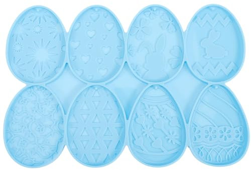 OHPHCALL Ostern Schlüsselanhänger Osterform Gießformen Für Schlüsselanhänger Silikonformen Fondantform Ostereierformen Form Für Osterschlüsselanhänger Diy Ohrringe Hase Kieselgel Schokolade