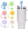 Six Stanley Straw Covers, 6 Straw Caps, Suitable for 30oz & 40oz Straw Lid Covers, Stanley Cup 9-10MM, Stanley Cup Accessories, Straw Toppers Mixed Flowers, Six Drinks Straw Caps, Party Presents