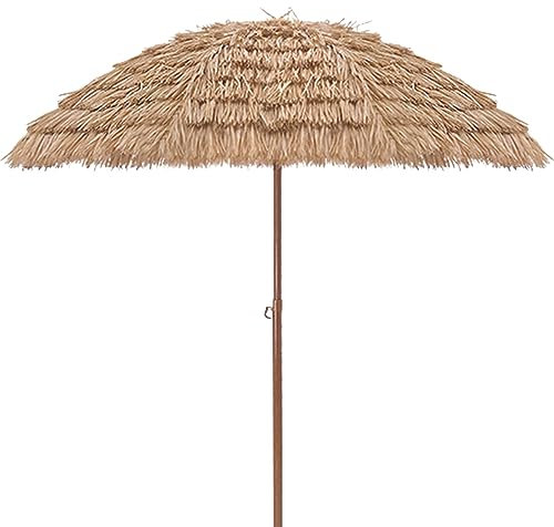 QUSYZD Paraguas de paja de simulación, sombrilla de playa, sombrilla antisol, sombrilla grande con techo de paja, sombrilla publicitaria, sombrilla de jardín al aire l,