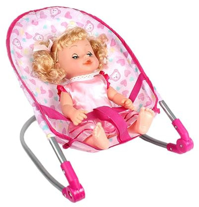 Baby Doll Stroller Set | Childrens Baby Doll Stroller Toy | Baby Doll Accessories For Girls | Role Play Doll Toy Simulation Baby Dining Chair Rocking Chair Swing Bed Toy