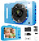 4K Digital Camera, Compact Cameras, 2.8 Large Screen | Autofocus | 16X Digital Zoom, Digital Cameras for Kids Beginners Teens (Blue)