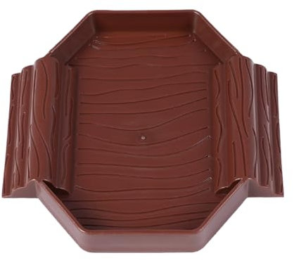 Wasserteller für Schildkröten, Badespool für Reptilien, 2-in-1 Wasserbehälter zum Baden und Füttern von Gecko, Schlange, Schildkröte